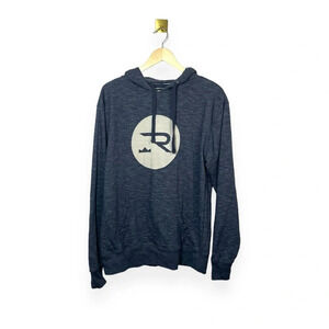 Rool Golfwear Men’s Relaxed Logo Heather Hoodie in Navy One Size